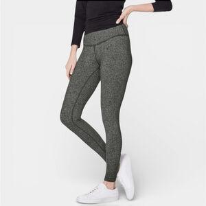 LULULEMON Wunder Under Black Size 6 Small Heathered Herringbone Women Leggings